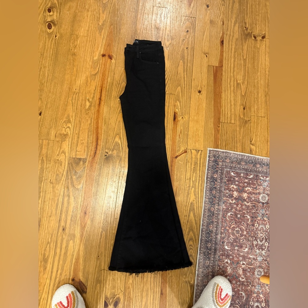 Just Black Women's Flare Jeans in Classic Black - Picture 2 of 6